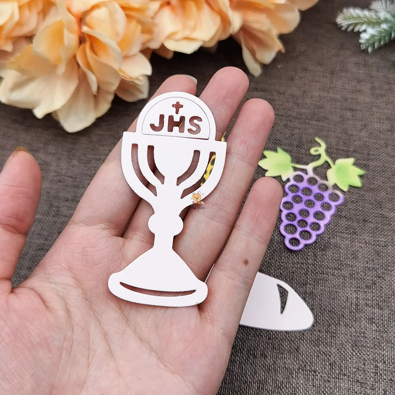 Holy Grail Grapes Bread Wheat Metal Die Cutters for Scrapbooking Tools Cutting Dies Cut Template Blade Punch Stencils Embossing