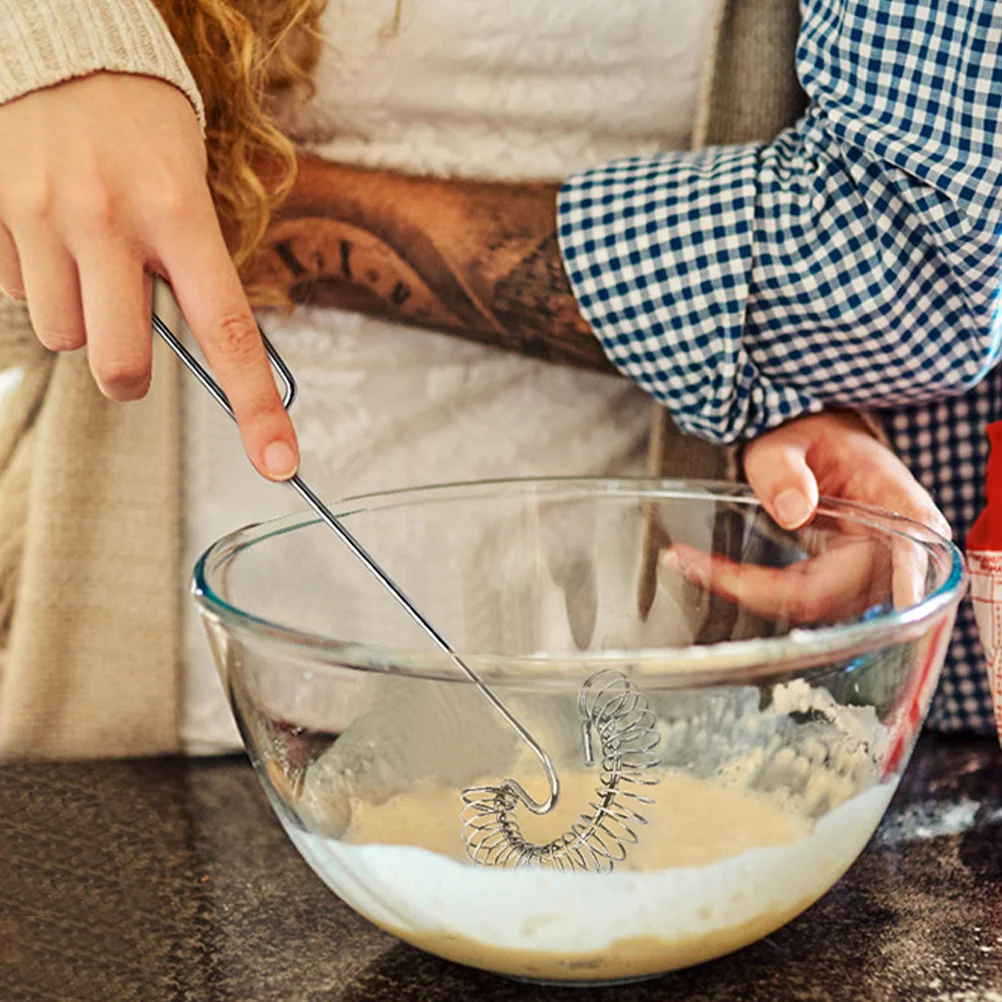 

5Pcs Spring Whisk Stainless Steel Manual Egg Beater Heavy Duty Mixer for Baking Dough Cream Kitchen Tool Egg Whisking Tool