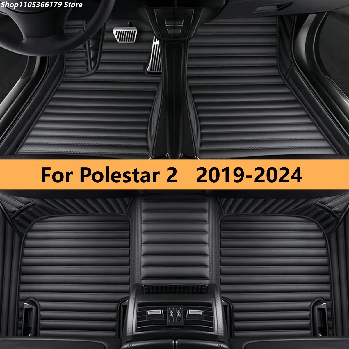 

Автомобильные коврики на заказ для Polestar 2 2019-2024: полный комплект из кожи, аксессуары для авто, коврики для ног