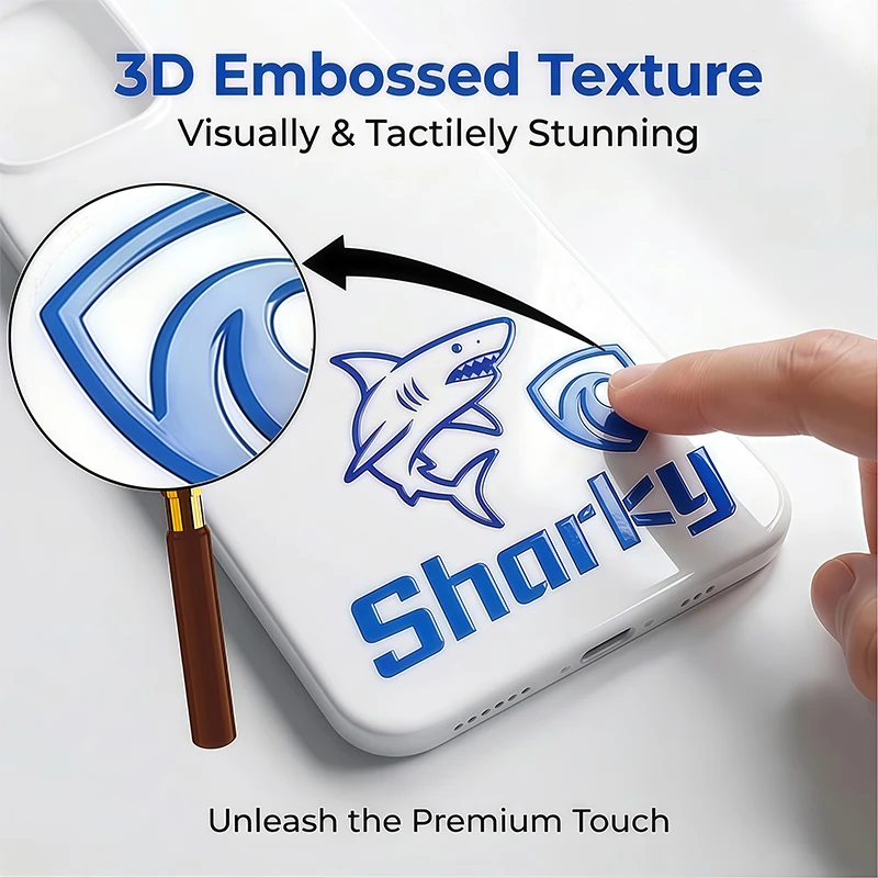 50pcs Personalized Stickers Logo Custom Stickers 3D UV Transfer Sticker DTF Print Wedding Label Names Design Company Bottle Cups view 3