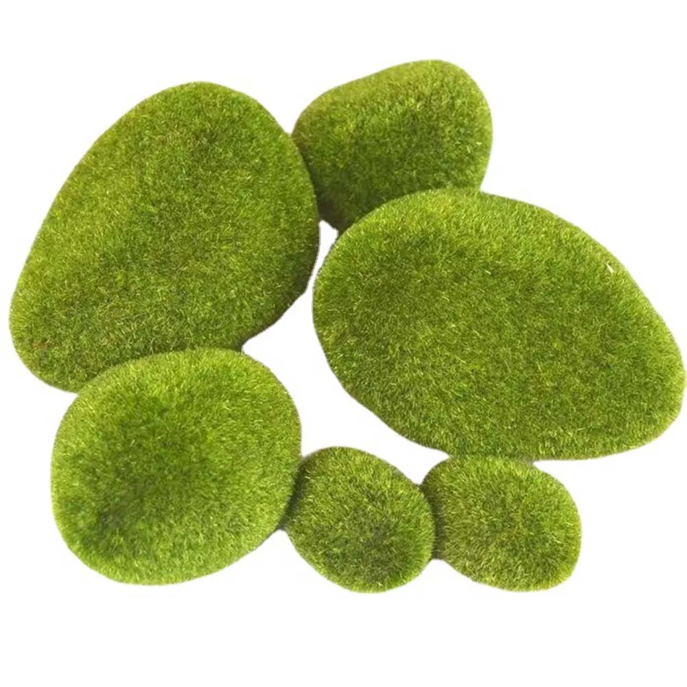 

6pcs/lot Stone Surface Simulation Moss Simulation Moss Plants Bonsai Decorative Ornament Scene Arrangement