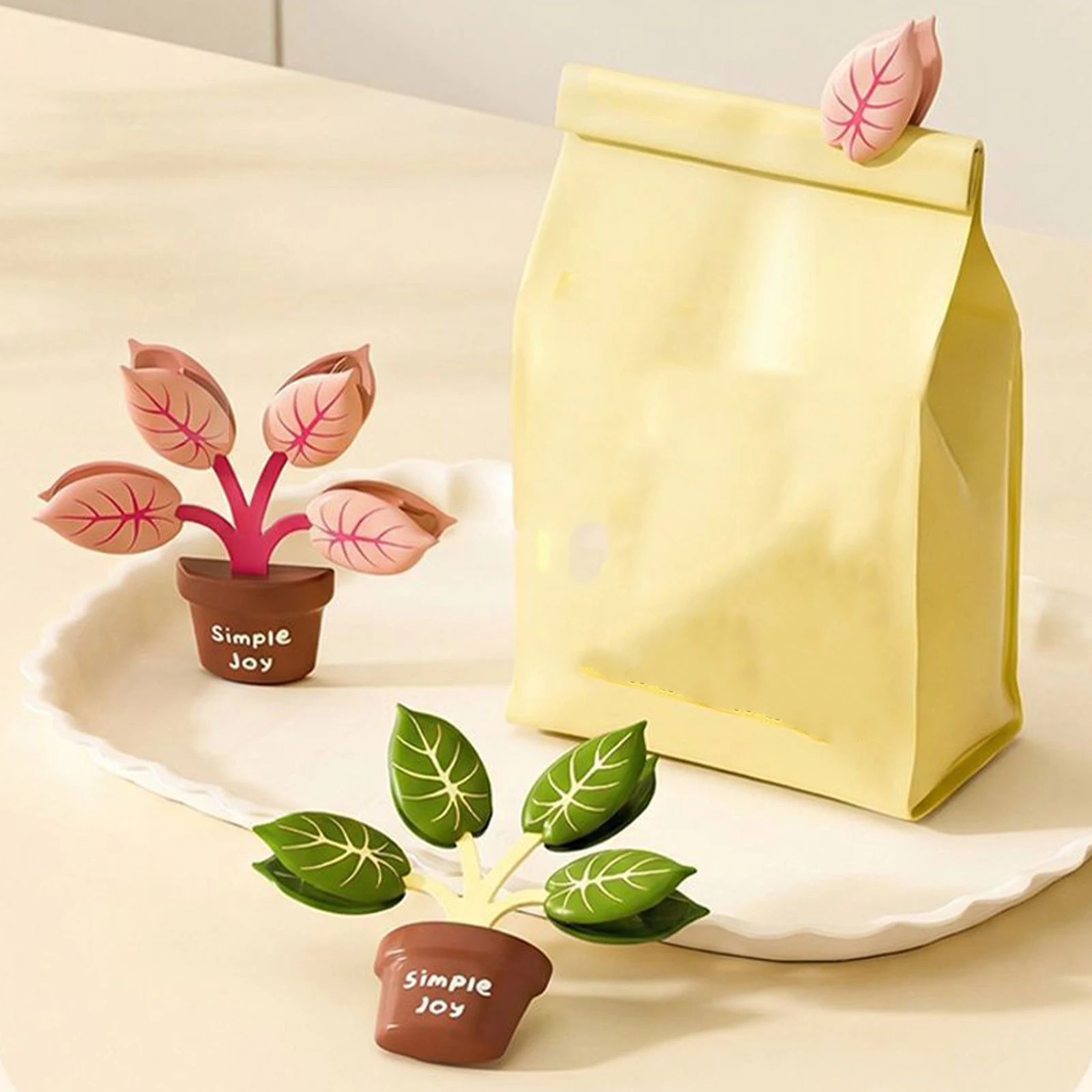 Food Safe Magnetic Leaf Bag Clips ABS Rubber Teeth Sealing Clips for Chips Snacks Tea Cat Food Kitchen Fridge Storage