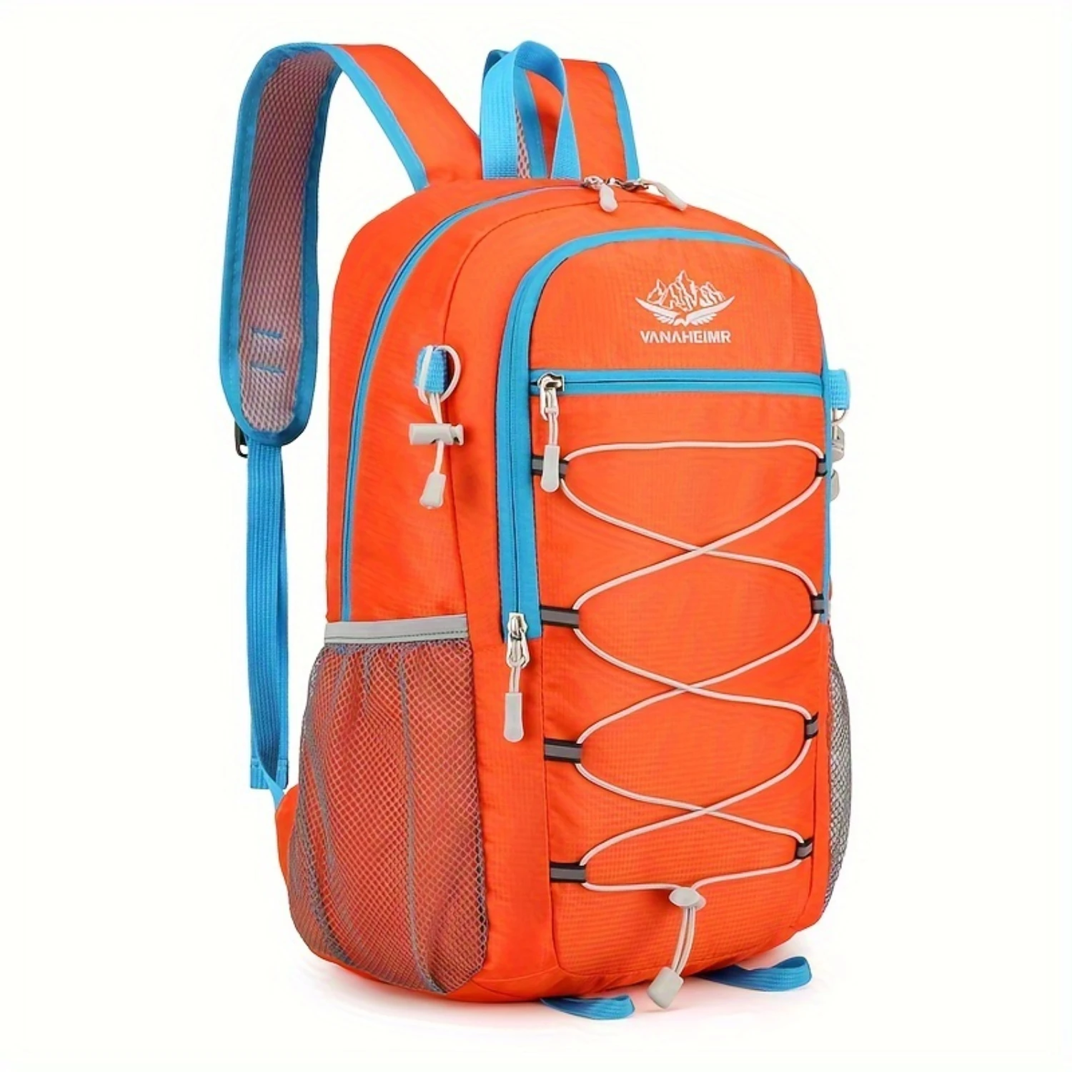 Men's Solid Color Travel Backpack - Fashionable Hiking and Camping Outdoor Sports Bag