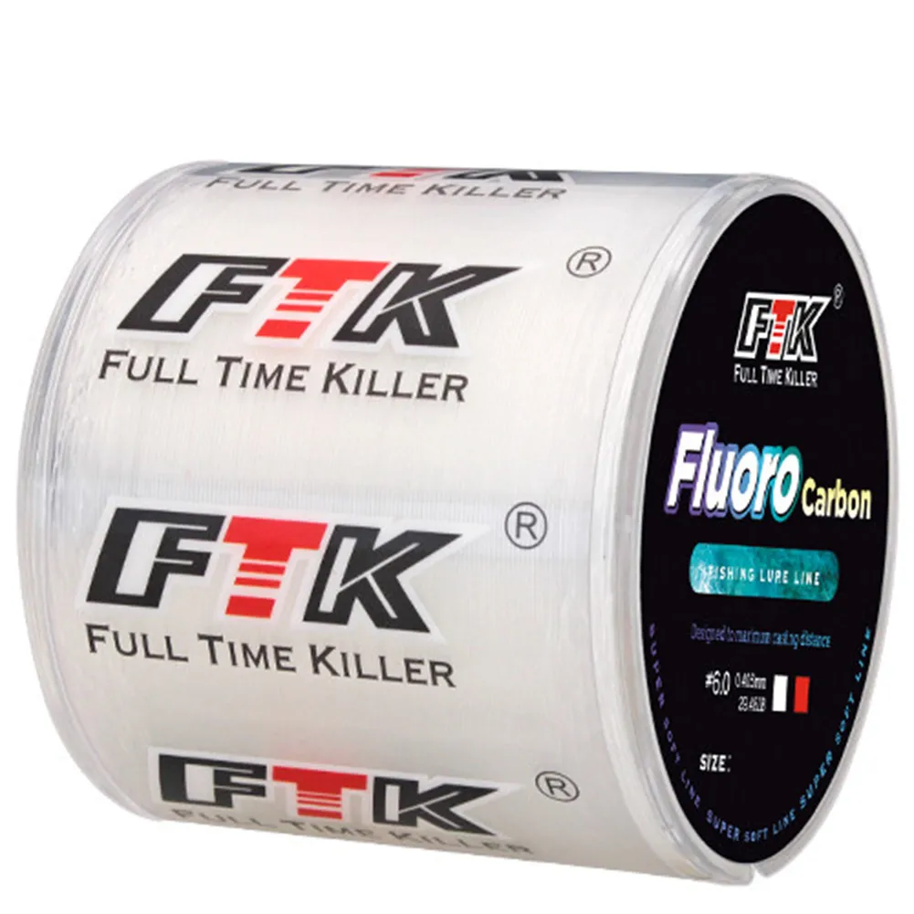FTK Super Strong 300/500M เอ็นตกปลาคาร์บอนไฟเบอร์ Fluorocarbon สายเคลือบพื้นผิวคาร์บอนปลาคาร์พตกปลาสำหรับตกปลาอุปกรณ์เสริม