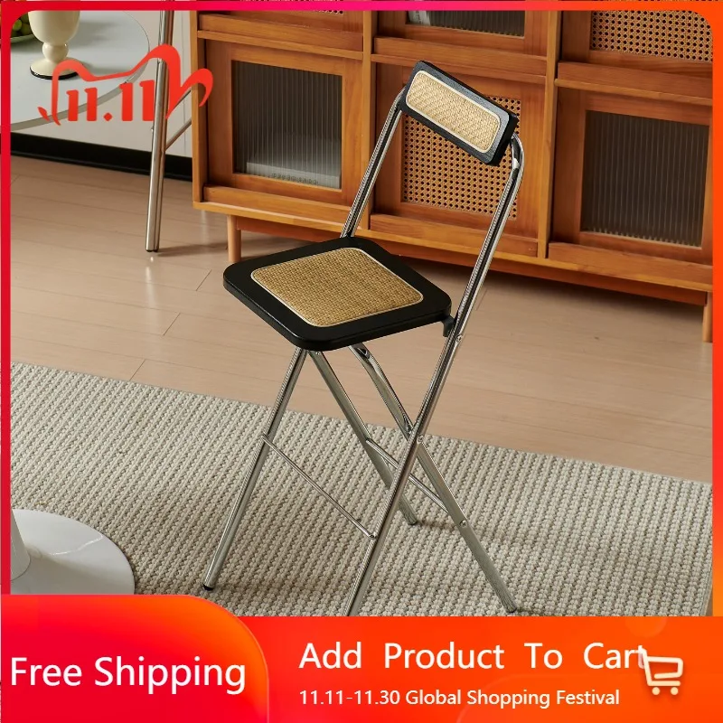 

Aluminum Beach Bar Chairs Gray Camping Comfortable Black Designer Modern Bar Chairs Folding Restaurant Cadeira Home Furniture