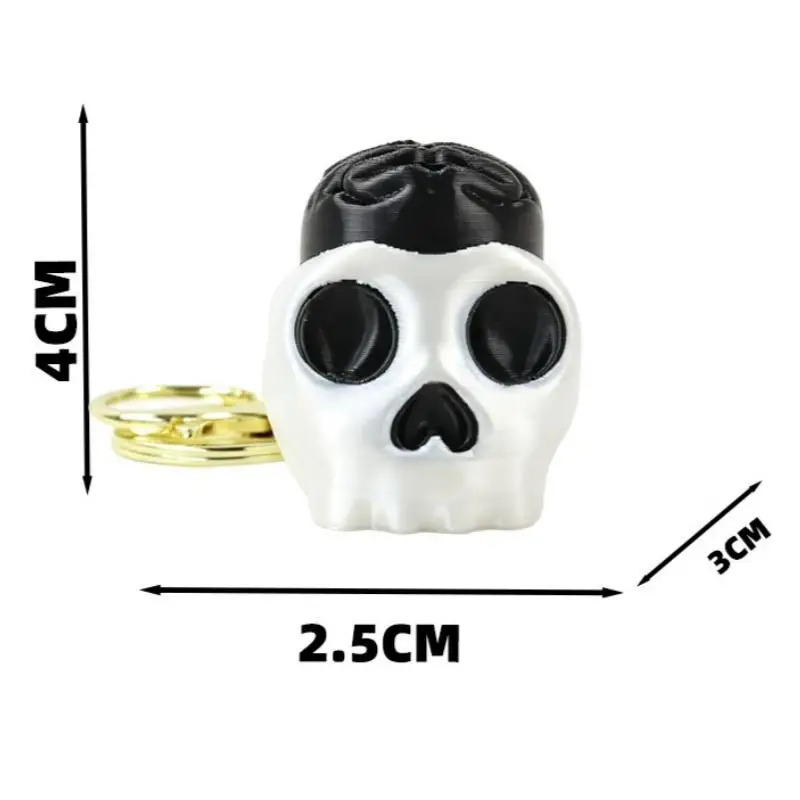 Lustige 3D-gedruckte Halloween-Serie Klicker-Schlüsselanhänger Kürbis-Skelett-Anhänger Entspannungsspielzeug Partygeschenk – Detail 10