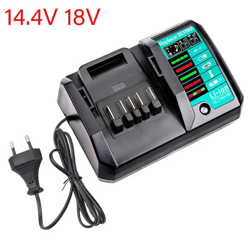 For Makita 14.4V 18V Battery BL1415G BL1413G BL1815G BL1820G BL1811G BL1813G Lithium Battery DC18WA Lithium Ion Battery Charger