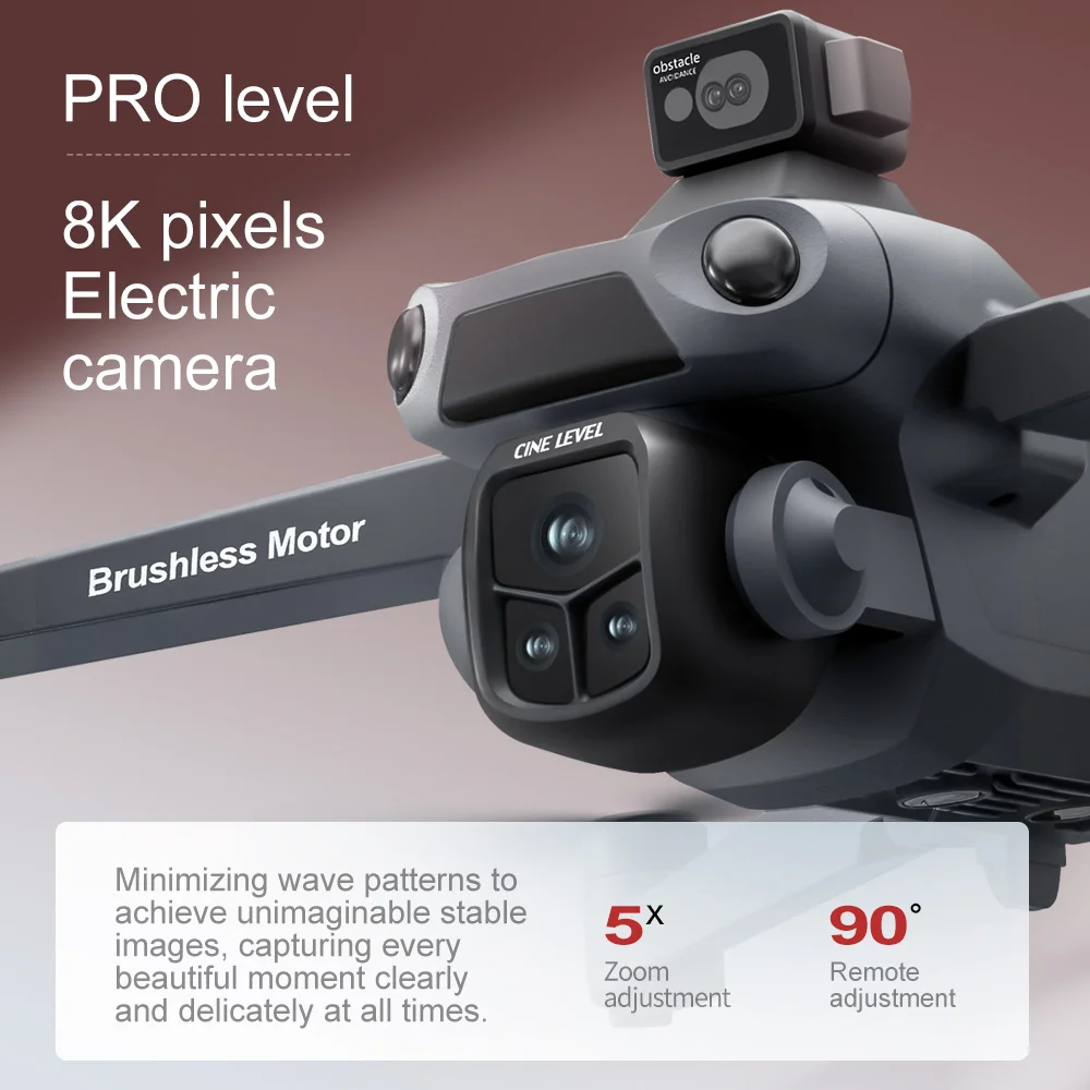Image 4: Drone GPS Lenovo V918 MAX 360 °   Drone RC Quadricoptère Professionnel 8K HD avec Évitement d'Obstacles par Laser, Caméra WIFI et Moteur Brushless – Cadeau Idéal