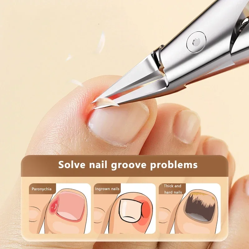 Cortador de unhas de aço inoxidável cortador de unhas pedicure manicure ferramenta alicate de sulco de unhas encravado paroníquia correção profissional