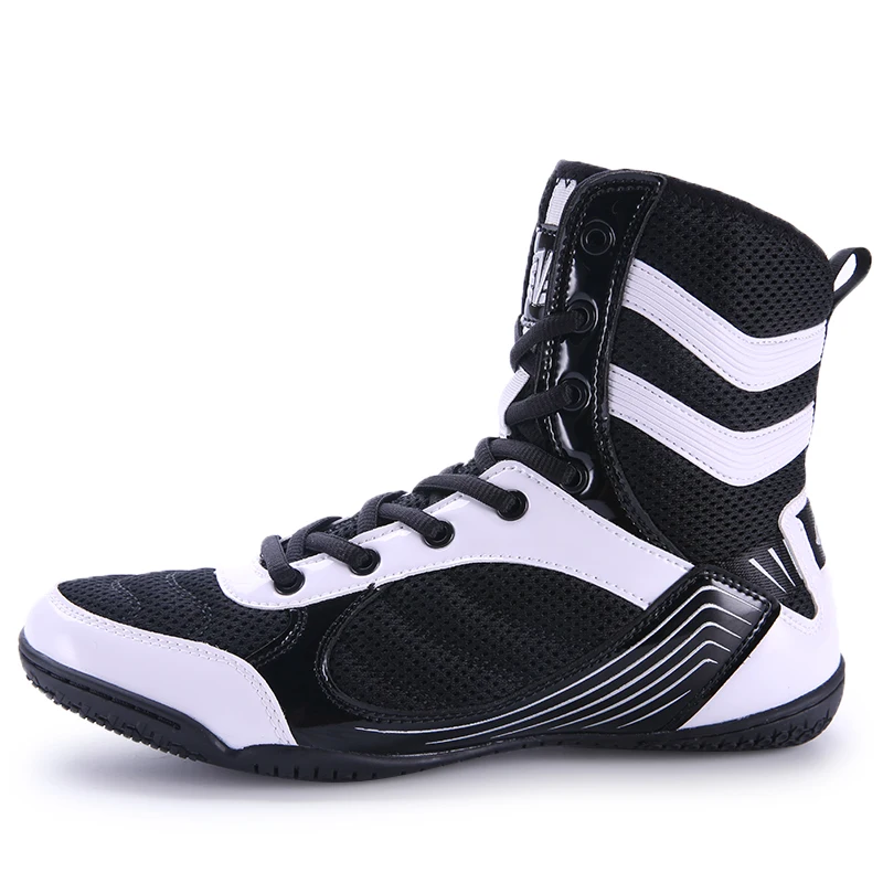 

Men Boxing Shoes High Top Breathable Women Professional Wrestling Shoes Comfortable Sneakers LightWeight Athletic Boxing Boots