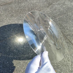 Round 160Mm Fresnel Lens Focal Point Fire Mirror Threaded Diy Magnifier Projector Lamp Led Light Magnifying Glass Solar Concentr