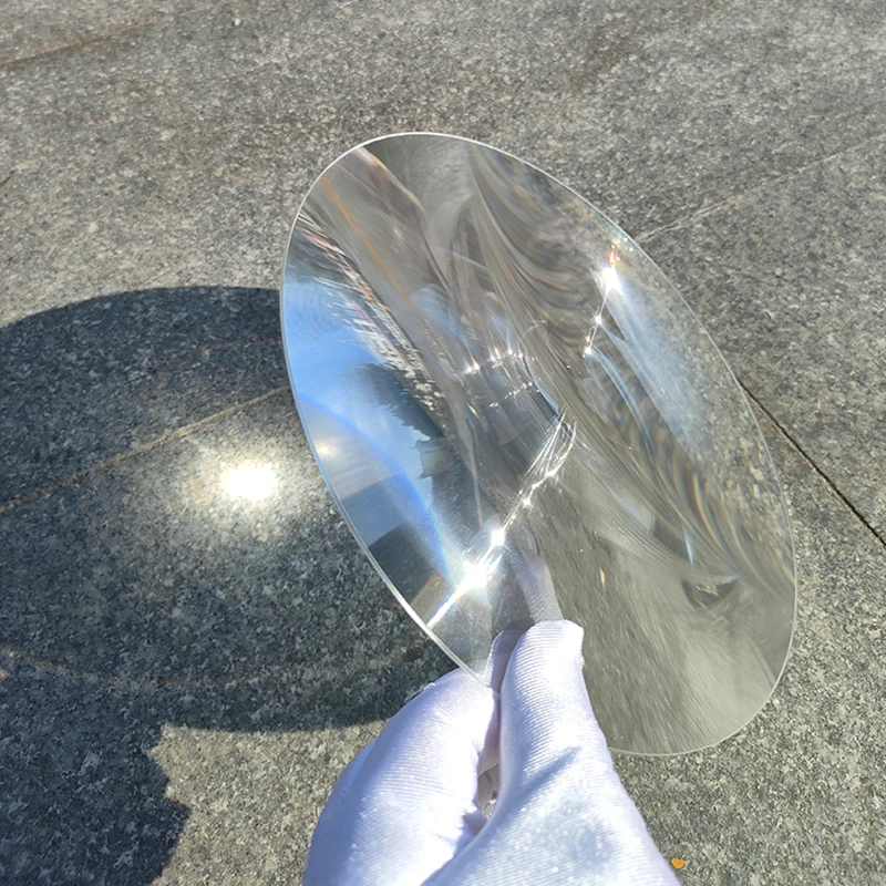 Circular Diameter 200Mm Fresnel Lens Focusing Hot Spot Fire Led Optical Lenses Thread Magnifier