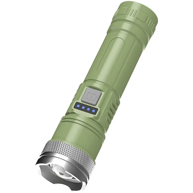 Superheldere LED-zaklamp USB oplaadbare zaklamp Telescopische zoomzaklampen Draagbare noodwerklampen