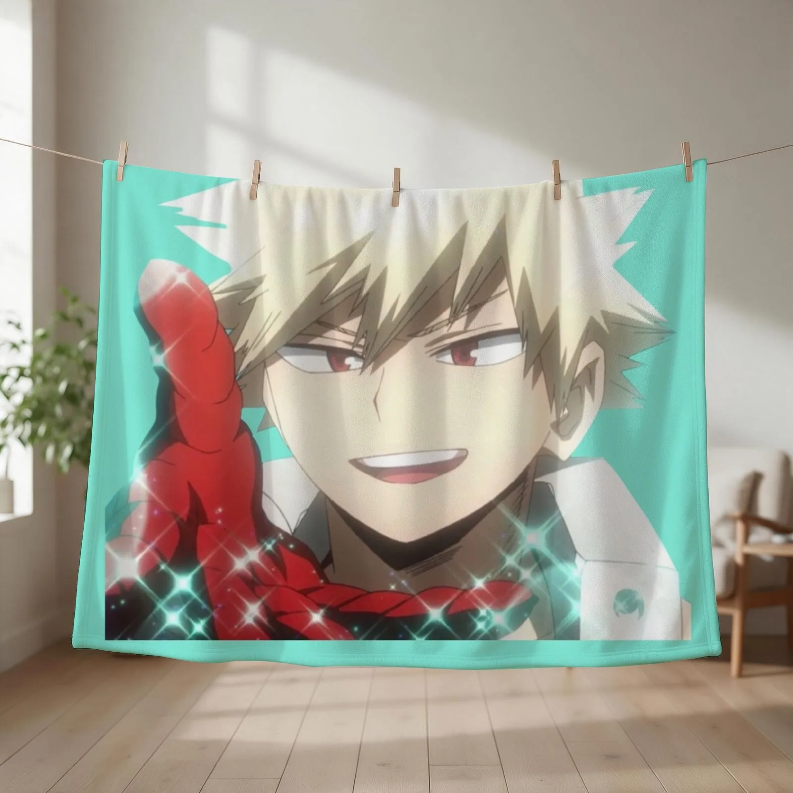 Illusion Bakugou Throw Blanket Sofa Quilt Polar Decorative Beds Soft Plush Plaid Blankets