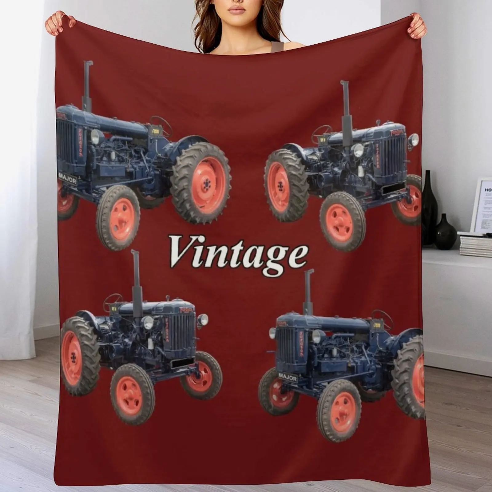 

Vintage tractor Throw Blanket Comforter Soft Plush Plaid cosplay anime Sofa Quilt Blankets