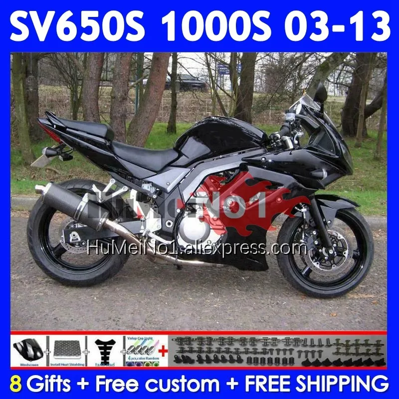 SV1000S For SUZUKI SV650S SV650 SV1000 S 111No.9 SV 650S Hot black 1000S 03 04 05 06 07 08 2009 2010 2011 2012 2013 Fairing