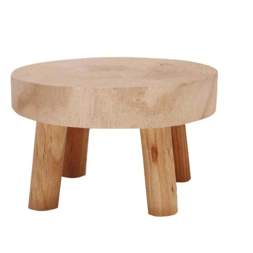 

Home Decor Balcony Garden Display Succulent Indoor Outdoor Plant Stand Shelf Flower Pot Base Wooden Stool Flower Pot Holder