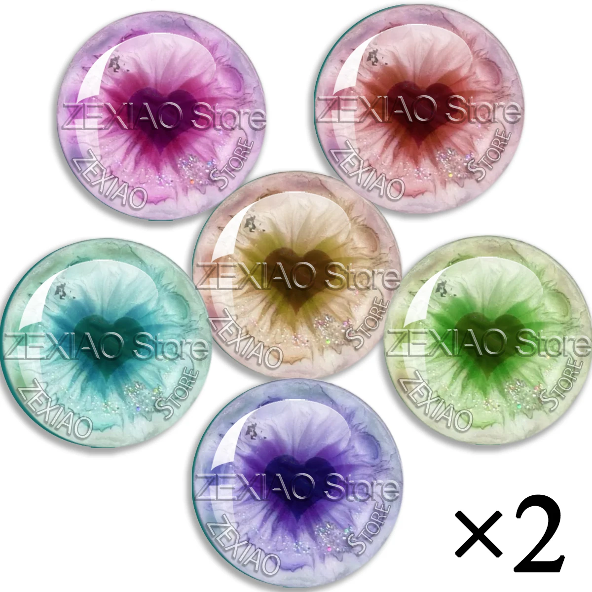 12pcs/bag Blythe Doll Pupil Eyes Chips 10mm-40mm Glass Eye DIY Jewelry Making Supplies Bulk Items Wholesale