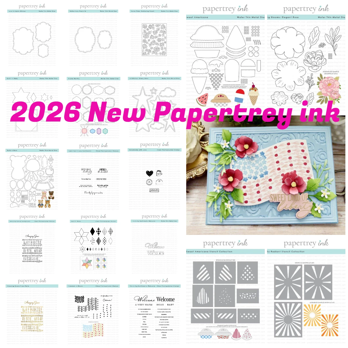

June Big Blooms Sentiments Elegant Rose Cutting Dies Stamps Stencil Hot Foil Scrapbooking Album Decoration Craft for DIY Card