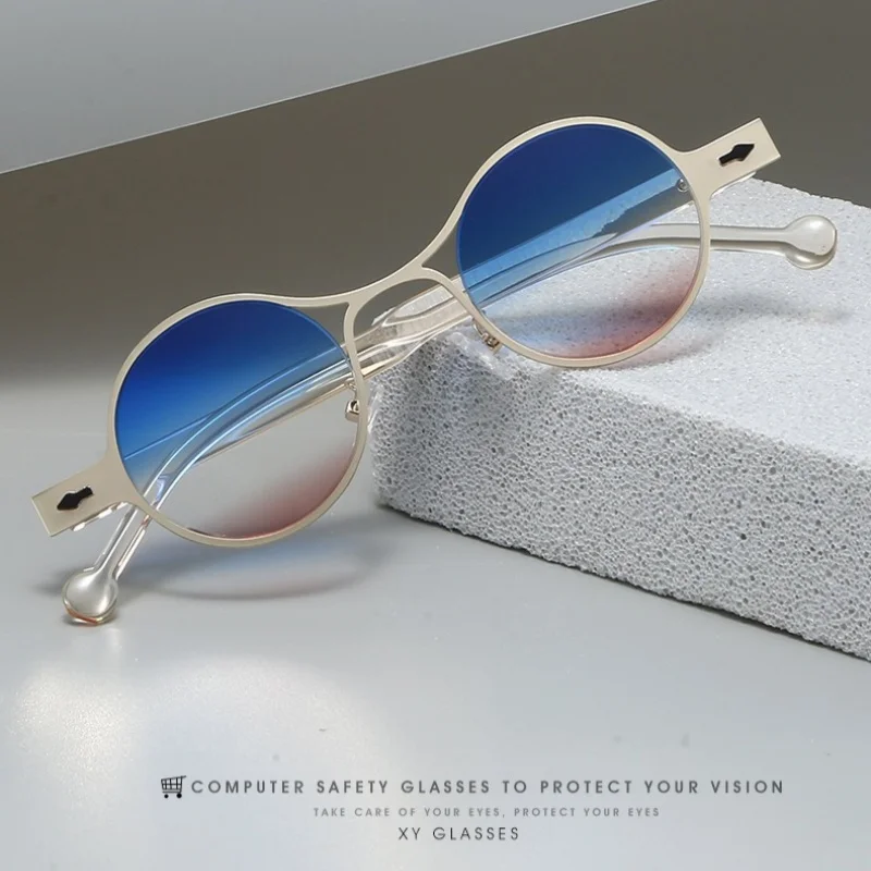 

Steampunk Sunglasses Round Sun Glasses for Women Men Vintage shades UV400