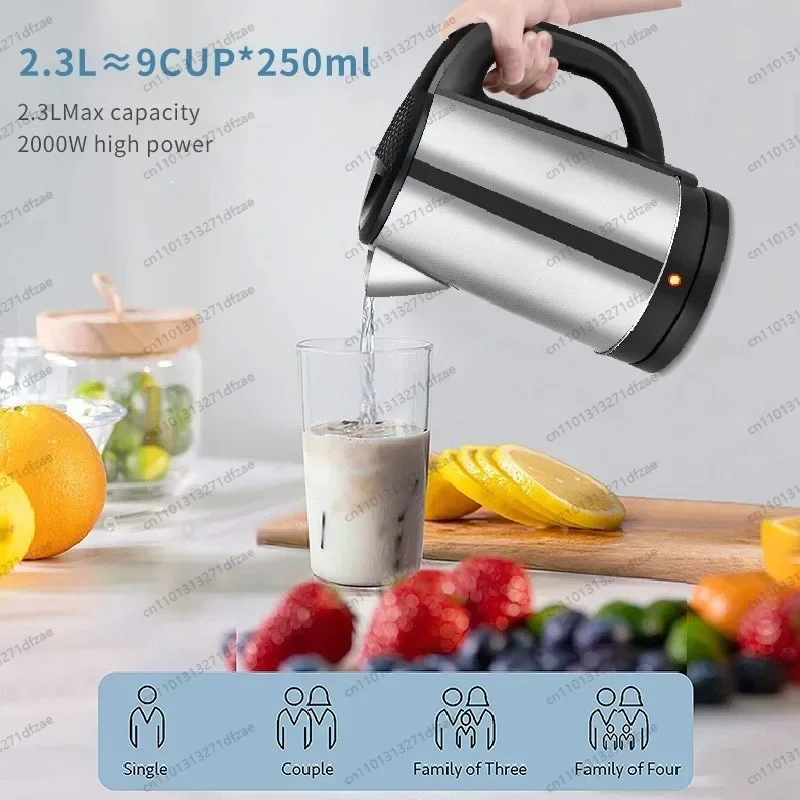 US Standard 110V Electric Kettle Stainless Steel Coffee Tea Maker, Kettle