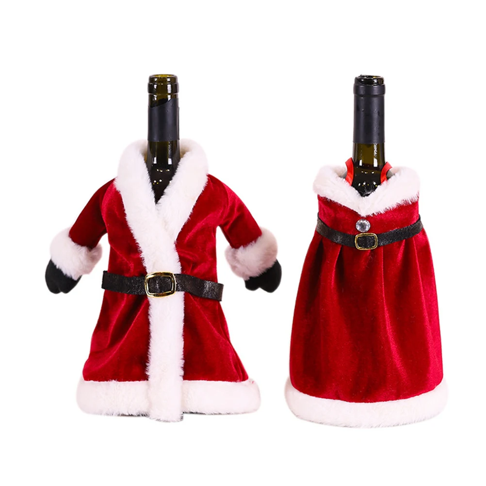

Eco-Friendly Christmas Wine Bottle Bag Wrap Red Decorative Cover for Holiday Party Wedding Table Decoration Red Wine Dress