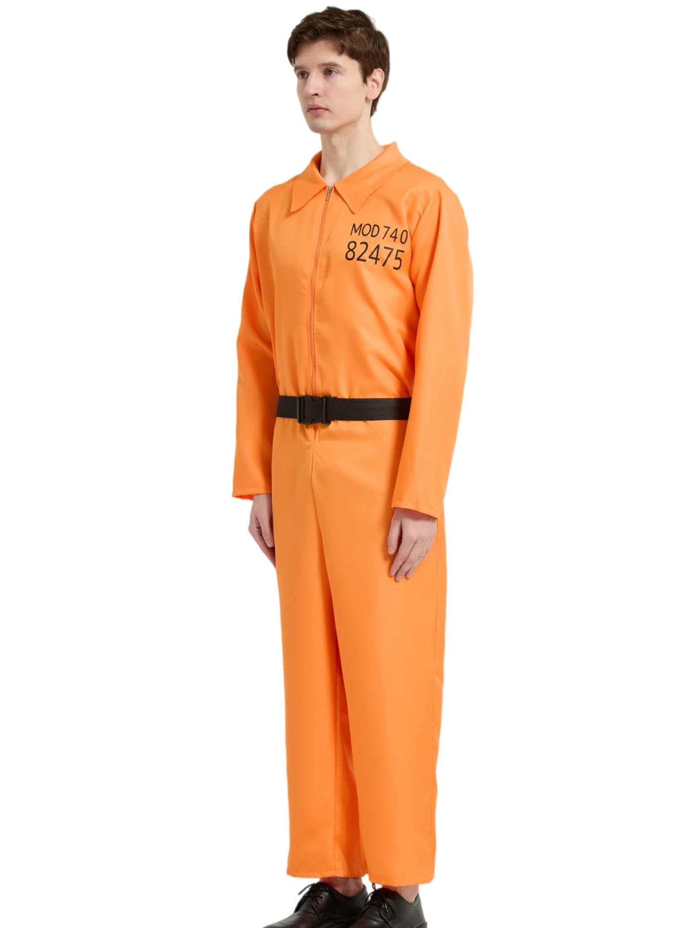 

Halloween Men's and Women's Costume and Roleplay, Orange Bodysuit, Prison Inmate Outfit, Prisoner Costume, Movie-Inspired Orange