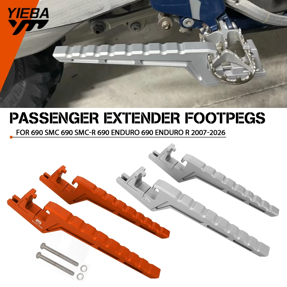 Foot Pegs For 690 SMC 690 SMC-R 690 Enduro 690 Enduro R 2007-2026 2025 2024 Motorcycle Passenger Footpegs Extensions Accessories