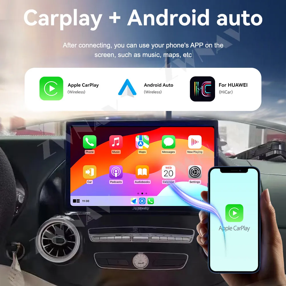 13.3 بوصة لمرسيدس بنز فيتو 116 W447 2016-2022 أندرويد راديو السيارة مشغل وسائط متعددة ستيريو لتحديد المواقع والملاحة Carplay رئيس وحدة #5