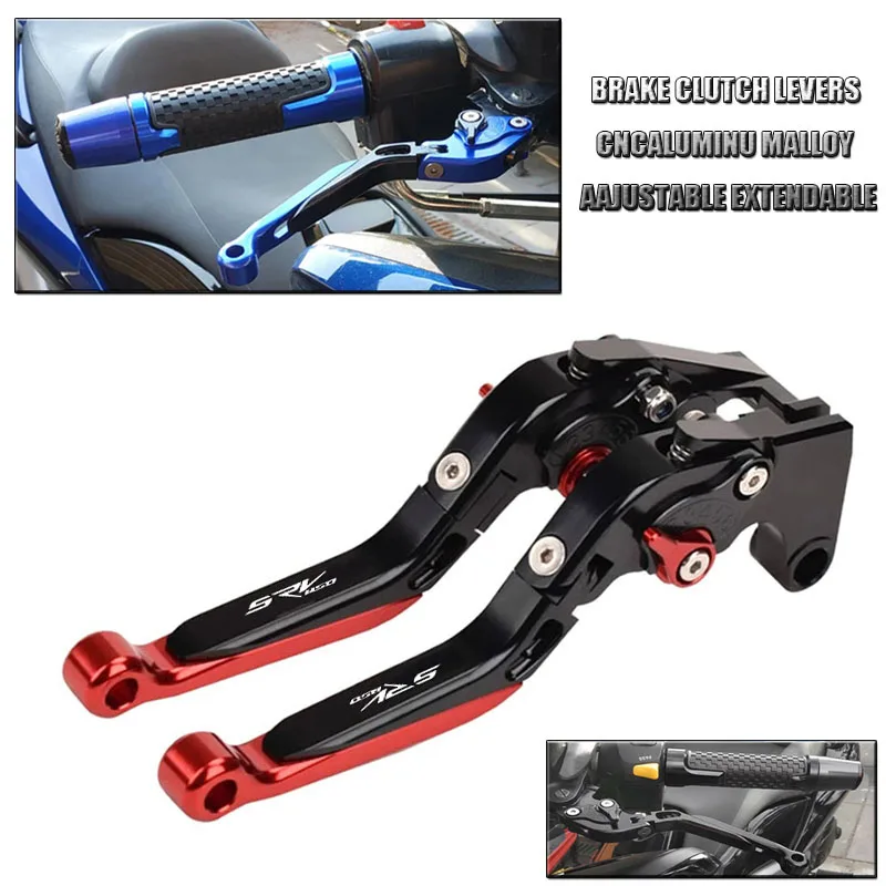 Logo SRV850 Short & Long Brake Clutch Lever for Aprilia SRV 850 Srv850 2012-2020 2018 2019 Motorcycle Adjustable