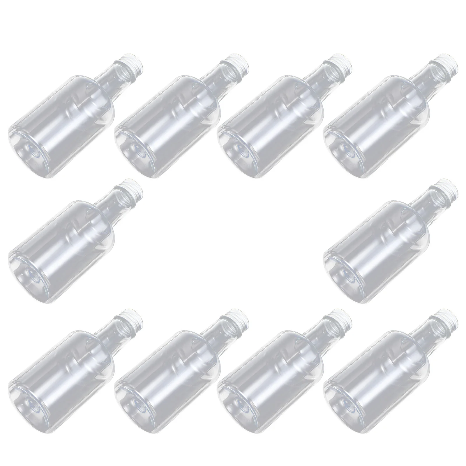 

10 Pcs Drink Bottle Yogurt Bottles Clear Transparent Plastic Cold Household Empty The Pet with Caps