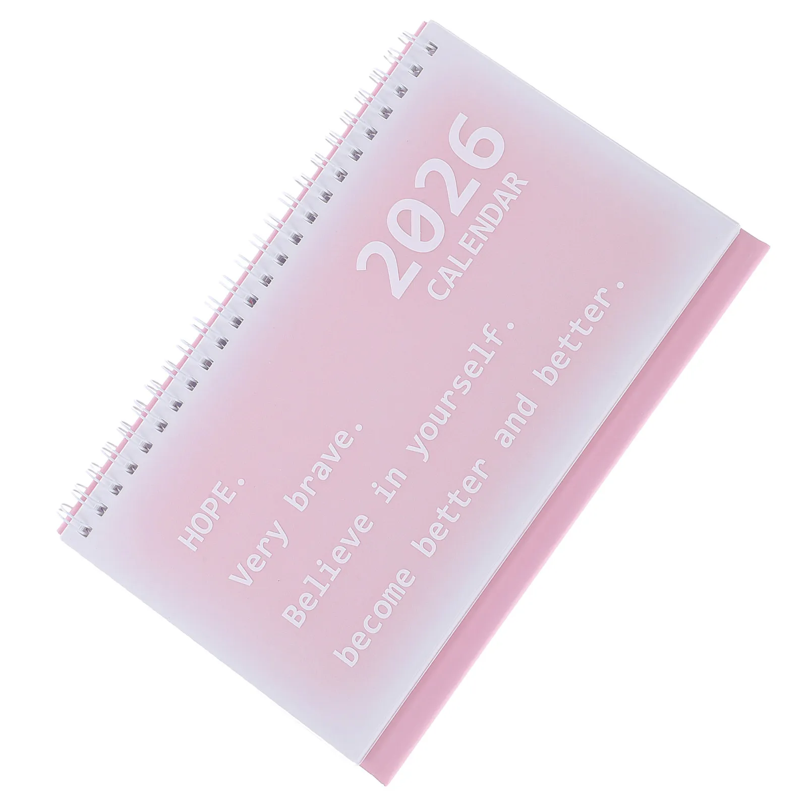 

2026 Desk Calendar Spiral Binding Small Standing Monthly Planner Thick Paper Desktop Organizer Daily Schedule Office Home Study