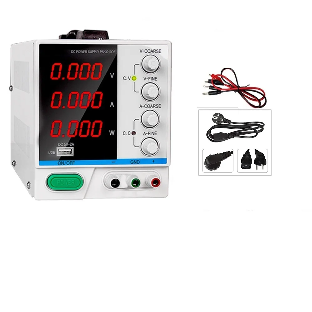 PS3010DF 30V 10A Switching Regulated DC Power Supply, 4-Digit Display, For Electroplating & Maintenance