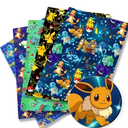 Pokemon Cartoon Fabric140*50cm Handmade Sewing Patchwork Quilting Baby Dress Home Sheet Printed Fabric Fabric Sewing Kids