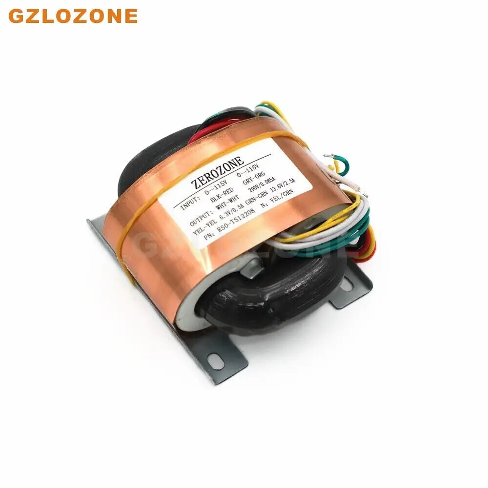 65VA R-core Power Transformer 0-115V 0-115V To 290V +6.3V +13.6V (B6-82)