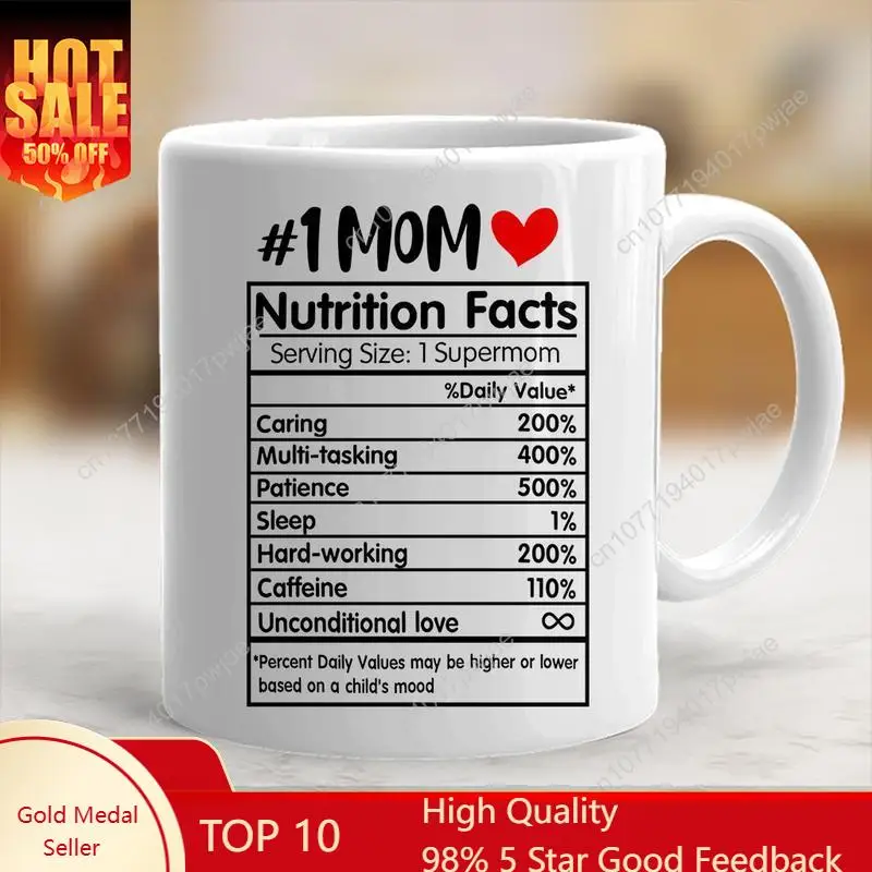 

Best Mom Ever Mothers Day Mug from Daughter Son, Mom Nutrition Facts Gift Mug