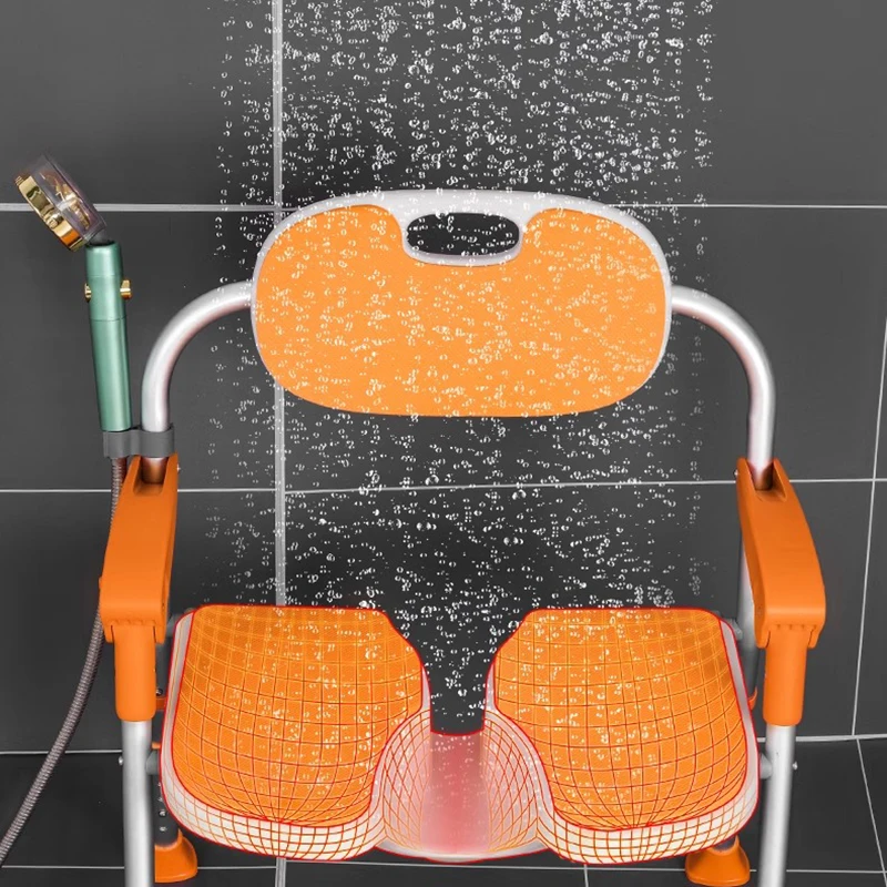 Shower Chair Senior Chairs Suction Feet Portable Senior Chairs Assist Devices Back Scrubber Duschstuhl Mit Rückenlehne Furniture