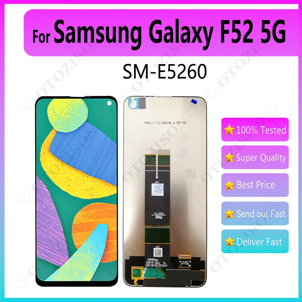 66インチ-サムスン-samsung-galaxy-f52-5g-lcdディスプレイ画面-sm-e5260-lcdタッチデジタイザーアセンブリ-サムスンf52画面交換部品用