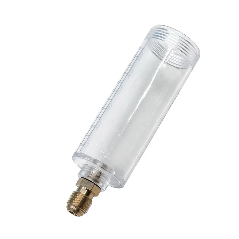 Car A/C Oil and Dye Injector 30ml with R-134a Low Side Quick Coupler Adapter 1/4 SAE Explosion-Proof Refrigerant Filling Tool