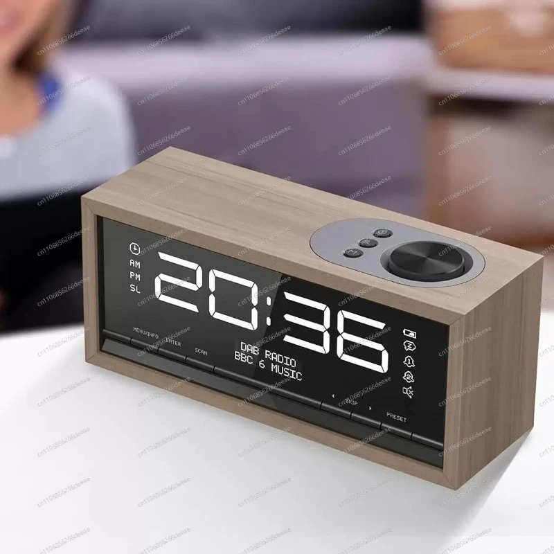DAB+ FM Bluetooth 5.0 Radio Multifunctional Wireless Charging Alarm Clock Speaker High End Home Audio