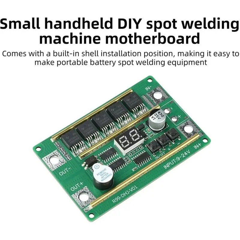 A02F-DC 9-24V 99-Level Spot Welder Mainboard Digital Adjustable Spot Welding Control Board For 18650 Lithium Battery