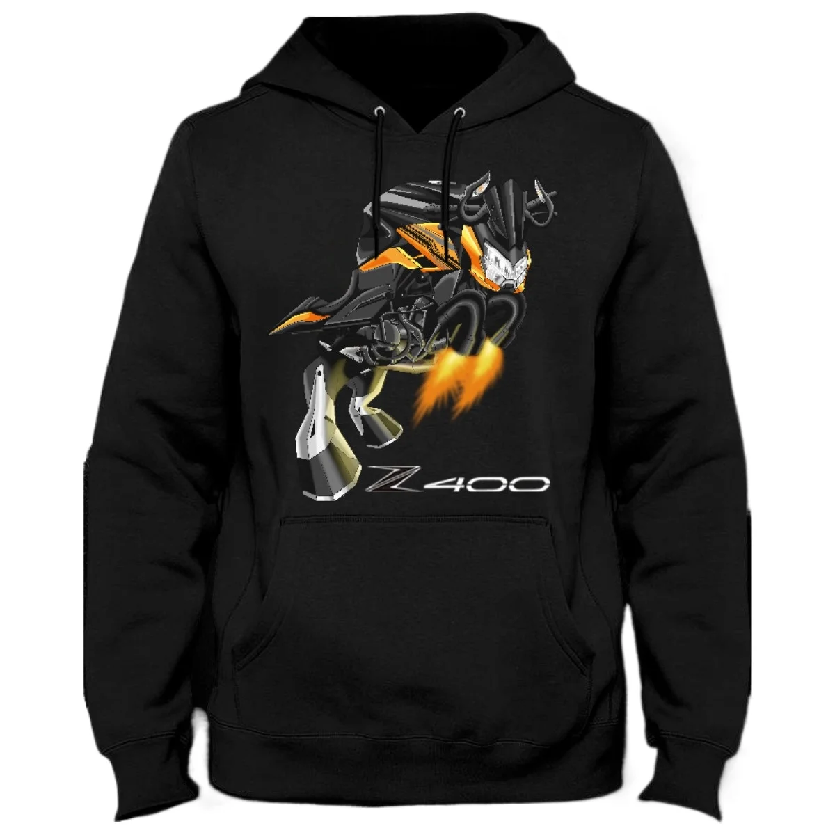 Japanese 2019-2024 Models Z400 Motorcycle Bull Inspiration Pullover Hoodie Comfortable Cotton Casual Mens Sweatshirt Streetwear