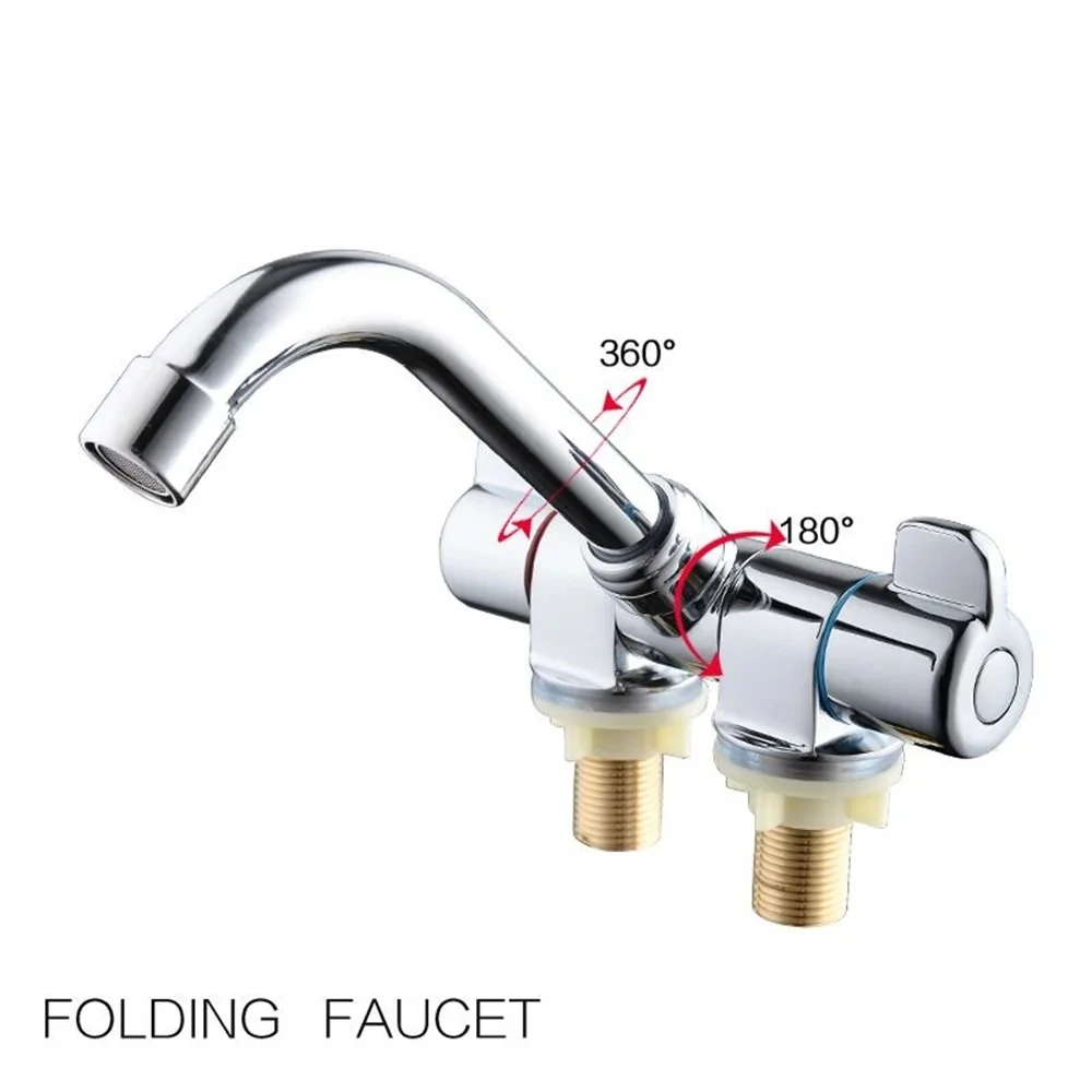 

Brass Cold Hot Water Folding Faucet Tap 145*150mm Marine Boat RV Caravan #004