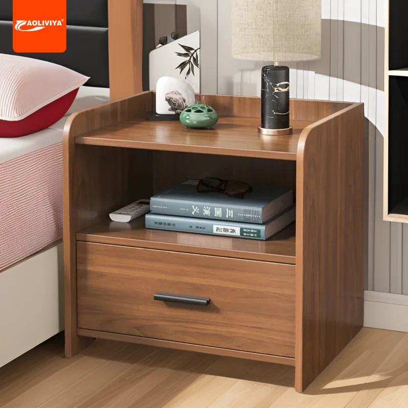 

AOLIVIYA Nightstand Master Bedroom Storage Cabinet Modern Simple Small Storage Shelf Bedside Easy Organizer