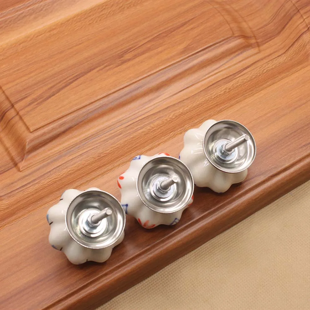 Ceramic Hand Painted Cabinet Furniture Hardware Dresser Wardrobe Cupboard Door Knobs Pull handles Drawer Handles Cabinet Knob