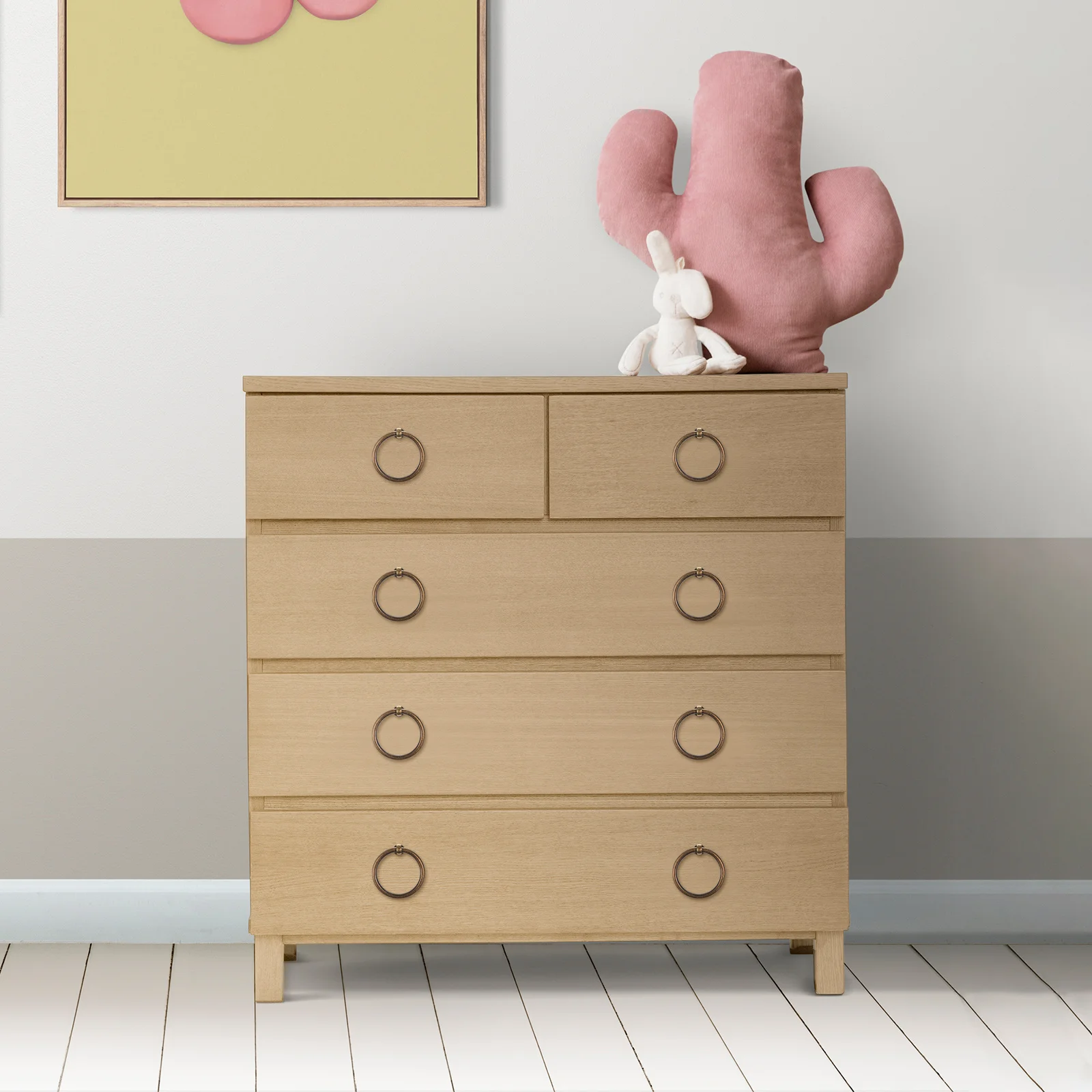 

Brass Cabinet Ring Handles Durable Elegant Drawer Pulls for Wardrobe Dresser Furniture Cupboard Classic Ring Drawer Pulls