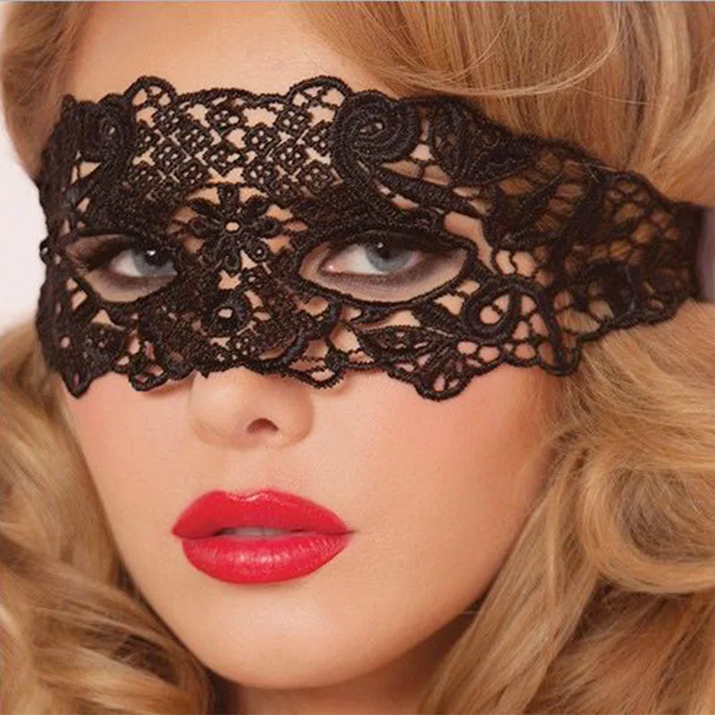 Damen Gothic Spitzenmaske Cosplay Halloween Party Karneval Sexy Damen Kostüme Weihnachten Halbgesicht Tier Rollenspiel Masken Kleid – Detail 23