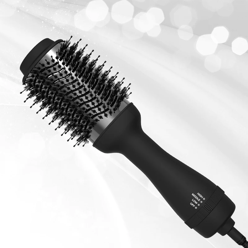 الجملة صالون العلامة الخاصة الدورية الأيونات السالبة Volumizer 1000W مجفف الشعر المواد المطاطية فرشاة الهواء الساخن