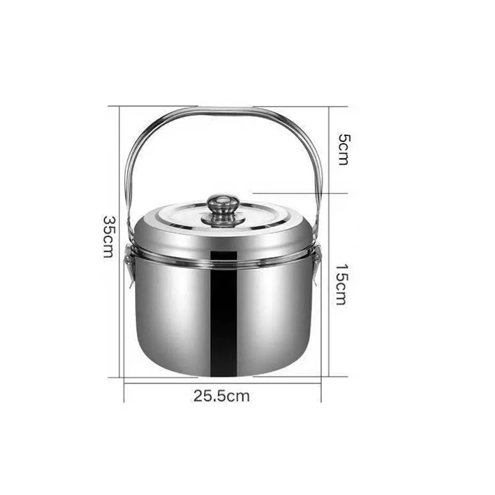 6.8L Stainless Steel Vacuum Insulated Thermal Cooker for Slow Cooking For Soup Stew and Grains Without Continuous Flame or Power