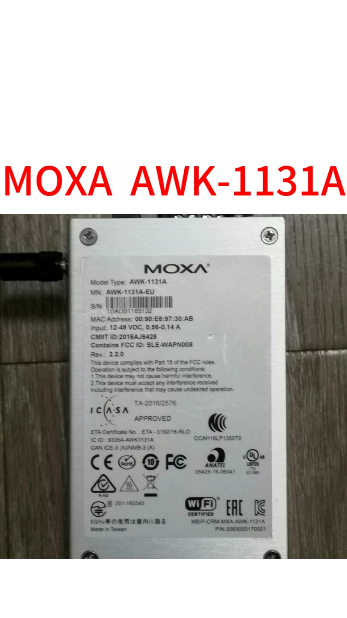 

Second-hand MOXA AWK-1131A test ok